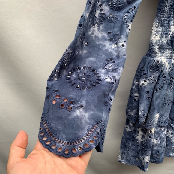 LoveShackFancy Sz. Large Cedria Tie Dye Blue - Picture 2 of 6
